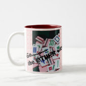 andere kant op , mah jongg mok (Links)