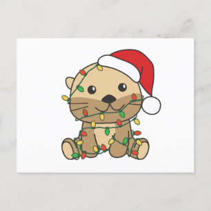 Andere Kerst Winter Dieren Vakantie Otters Feestdagenkaart