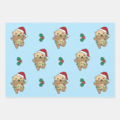 Andere Kerst Winter Dieren Vakantie Otters Inpakpapier Vel (Voorkant 3)