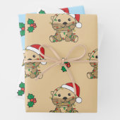 Andere Kerst Winter Dieren Vakantie Otters Inpakpapier Vel (In situ)