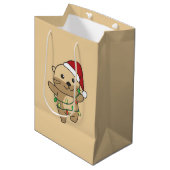 Andere Kerst Winter Dieren Vakantie Otters Medium Cadeauzakje (Voorkant Gekanteld)