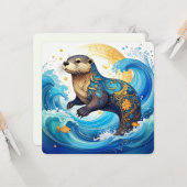 Andere koning van Eilean Donan: Schotse Dratsie Kaart (Voorkant / Achterkant in situ)