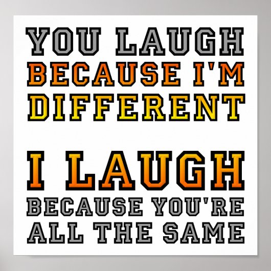 Andere Lach Grappige Poster (Voorkant)