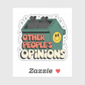 Andere Mensen Meningen Afvalcontainer Vinyl Sticker (Vel)