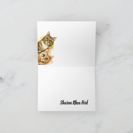 Andere Peking Cats Notecards Bedankkaart (Binnen)