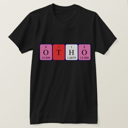 Andere periodieke lijst - noem shirt (Design voorkant)