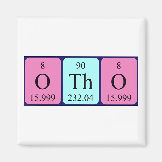 Andere periodieke lijstnaam magnet (Voorkant)