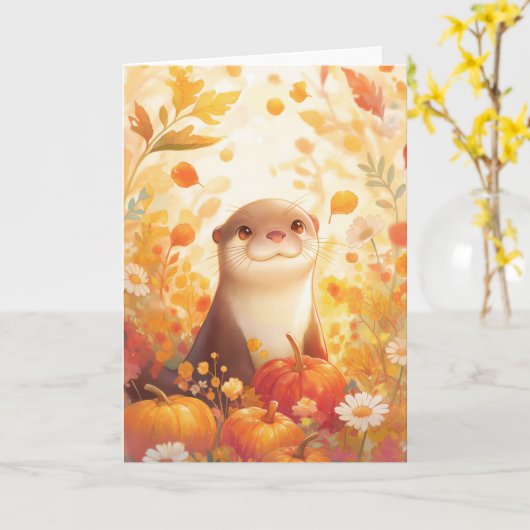 Andere pompoenpleister kaart (Gele Bloem)