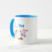 Andere psychologen versus jij blauwe psychologie mok (Voorkant links)