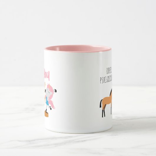 Andere psychologen versus jij roze psychologie mok (Midden)