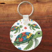 Andere Puzzel Schildpad Autisme Bewustzijnsdag Aut Sleutelhanger (Voorkant)