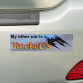 Andere Rocket-X-auto (blauw) Bumpersticker (Op auto)