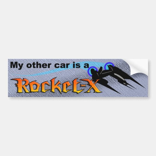 Andere Rocket-X-auto (blauw) Bumpersticker (Voorkant)