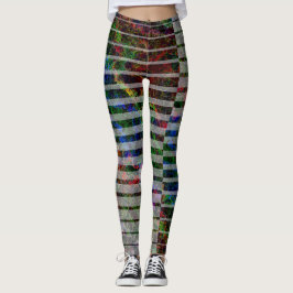 Andere strepen en gekleurde krassen en lijnen leggings
