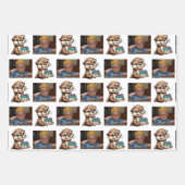 Andere thema jongen verjaardag gepersonaliseerd inpakpapier vel (Voorkant 3)