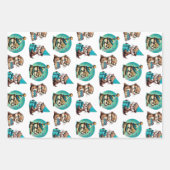 Andere thema jongen verjaardag gepersonaliseerd inpakpapier vel (Voorkant)