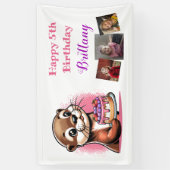 Andere thema meisje verjaardag partij foto spandoek (Verticaal)