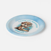 Andere Theme Boy's Eerste Verjaardag Gepersonalise Papieren Bordje (Gekanteld)