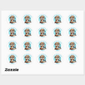 Andere Theme Boy's Eerste Verjaardag Gepersonalise Ronde Sticker (Vel)