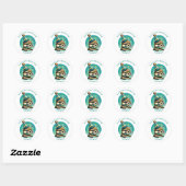 Andere Theme Boy's Eerste Verjaardag Gepersonalise Ronde Sticker (Vel)