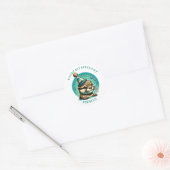 Andere Theme Boy's Eerste Verjaardag Gepersonalise Ronde Sticker (Envelop)