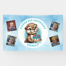 Andere Theme Boy's Eerste Verjaardag Gepersonalise Spandoek