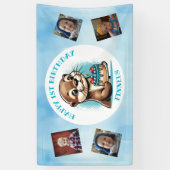 Andere Theme Boy's Eerste Verjaardag Gepersonalise Spandoek (Verticaal)