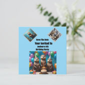 Andere Triplets Verjaardagsfeest, Uitnodiging van  (Staand voorkant)