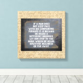 Andere trommelaar -- Canvas Kunstprint Afdruk (Insitu (Houten vloer))