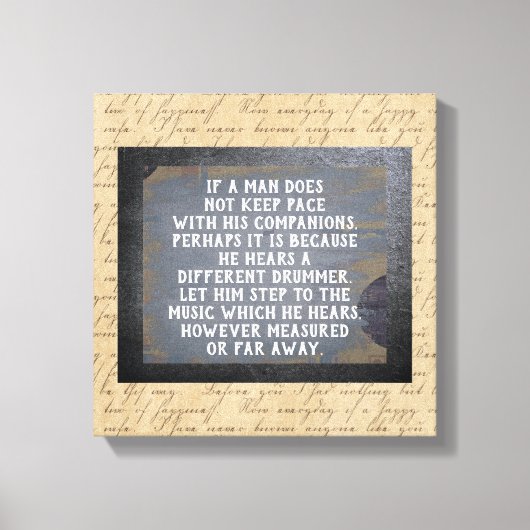 Andere trommelaar -- Canvas Kunstprint Afdruk (Voorkant)
