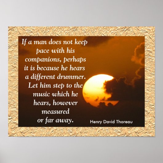 Andere trommelaar - Thoreau citaat poster (Voorkant)