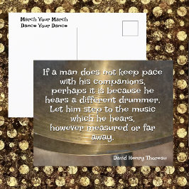 Andere Trommer Thoreau Citaat Cimbaal Briefkaart