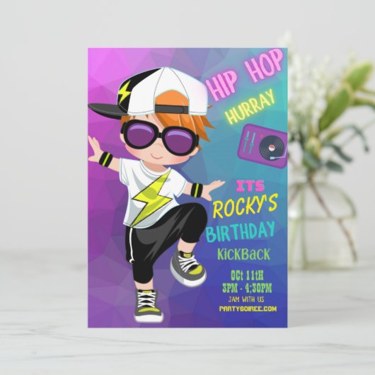 Andere uitnodiging van Birthday Kickback (Staand voorkant)