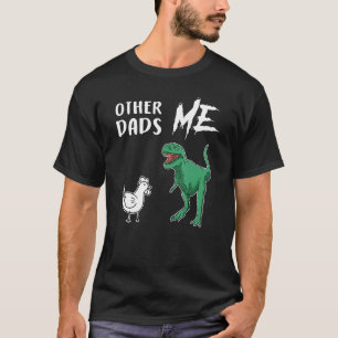 Andere vaders Mens Kip Rex Nieuwe Vader 1e Papa T-shirt