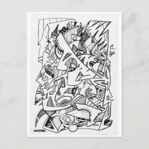 Andere vlakken van hier, Briefkaart voor inktteken
