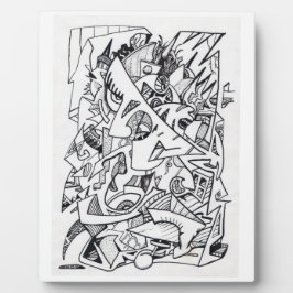 Andere vlakken van hier, inkttekening fotoplaat