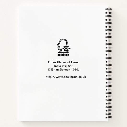 Andere vlakken van hier, inkttekening notitieboek (Achterkant)