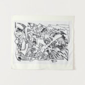 Andere Vlakken van Hier, inkttekening, Wandkleed (Voorkant (horizontaal))