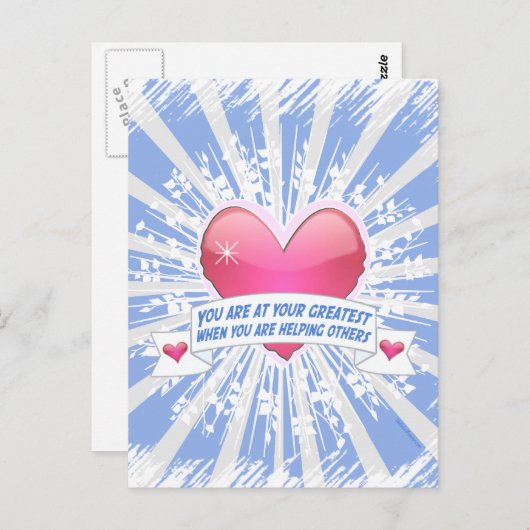 Anderen helpen briefkaart (Voorkant / Achterkant)