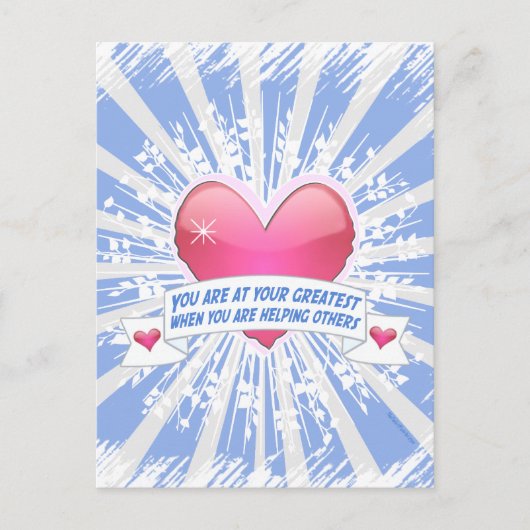 Anderen helpen briefkaart (Voorkant)