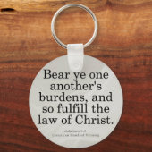 Anderen helpen in Christus Galatians 6-2 Sleutelhanger (Voorkant)