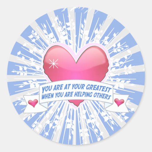 Anderen helpen ronde sticker (Voorkant)