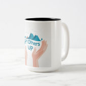 Anderen optillen tweekleurige koffiemok (Voorkant rechts)