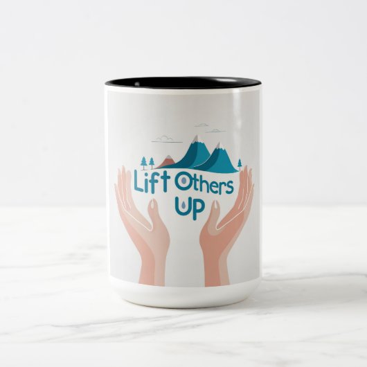 Anderen optillen tweekleurige koffiemok (Center)