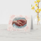 Anderen vasthouden, vasthouden – Pink Ribbon Careg Kaart (Gele Bloem)