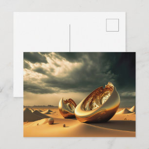 Anderewereldse relikwieën – Surrealistisch woestij Briefkaart