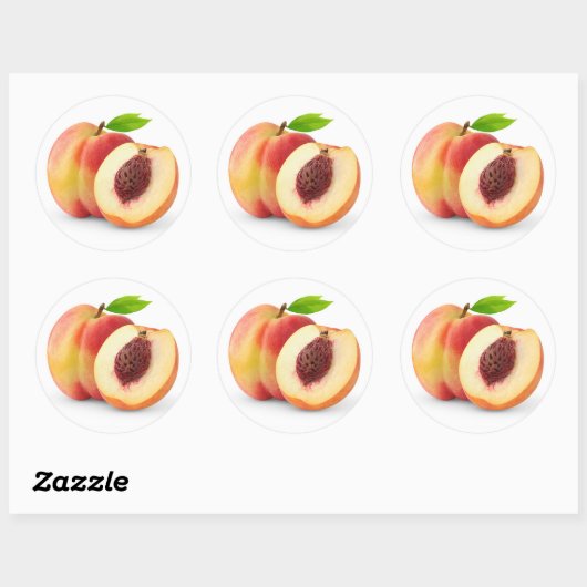 Anderhalf nectarine perzik ronde sticker (Vel)
