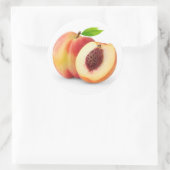Anderhalf nectarine perzik ronde sticker (Tas)