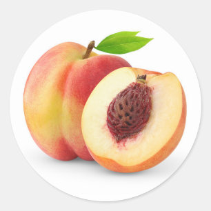 Anderhalf nectarine perzik ronde sticker