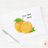 Anderhalf sinaasappel vierkante sticker (Envelop)